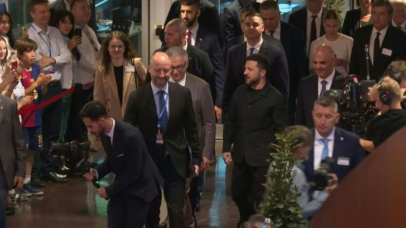 Zelensky arrives at Council of Europe to sign accord to set up special tribunal | AFP