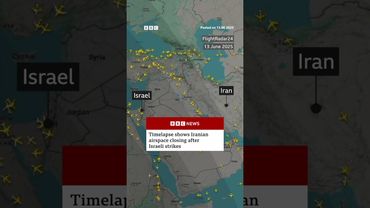 How Iran's airspace closed after Israel attacks. #Israel #Iran #BBCNews