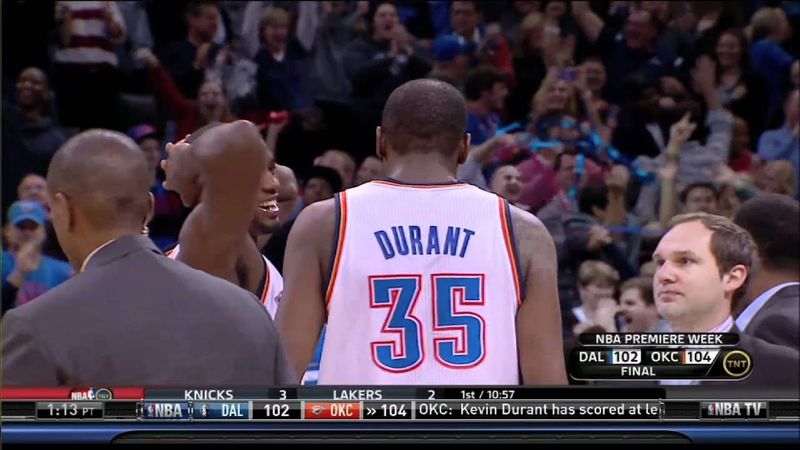 Kevin Durant Game Winning Buzzer Beater vs Mavericks HD