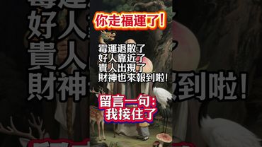 【你走福運了！霉運退散、財神報到，快留言接住！】#生肖 #財運 #運勢 #屬相 #風水 #命理