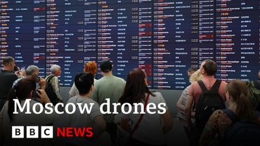 Moscow airports temporarily closed after Ukraine drone attacks | BBC News