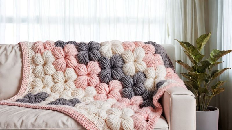 Идеальный двухцветный узор для пледа своими руками
