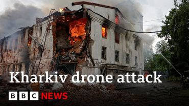 Biggest drone strike hits Ukraine's second city Kharkiv | BBC News