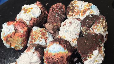 Colourful dyed thick half pasted blocks + Slab | Oddly Satisfying | ASMR