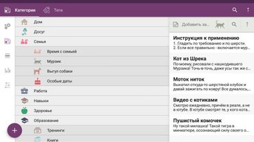 Заметки в Time Planner
