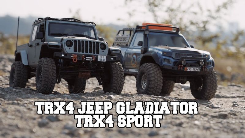 TRX-4 JEEP GLADIATOR vs TRX-4 SPORT / RC 4X4 OFF ROAD TRAIL#