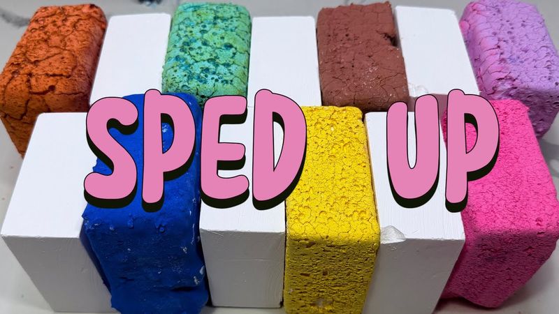 Sped Up-Pasted and Fresh Blocks Gym CHALK ASMR | Oddly Satisfying #spedup #fastversion