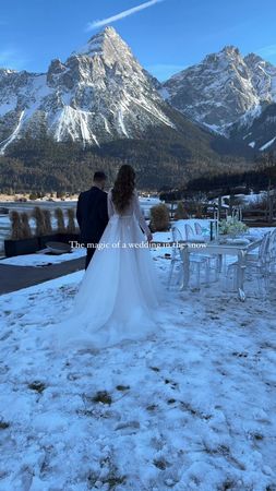 So breathtaking ❄️🤍  #snowwedding #winterwedding #winterweddingdress ...