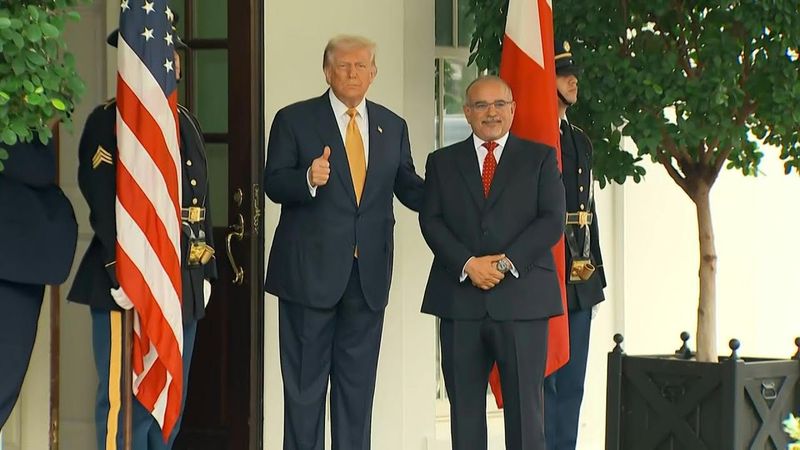 Crown prince of Bahrain arrives at the White House | AFP
