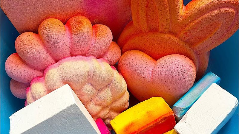 Vibrant crush | variety | satisfying | please subscribe | asmrgymchalk | crunchy | powdery