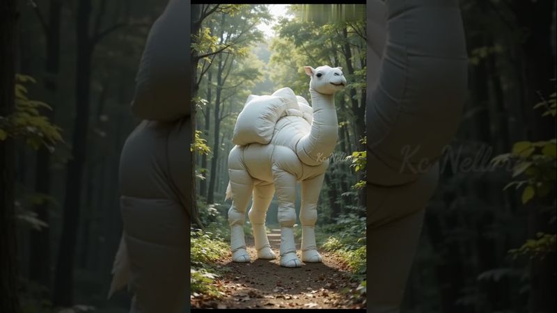 Camel + Pillow Hybrid #aishorts #hybridfusion #agt #igt #hybridanimals #ai