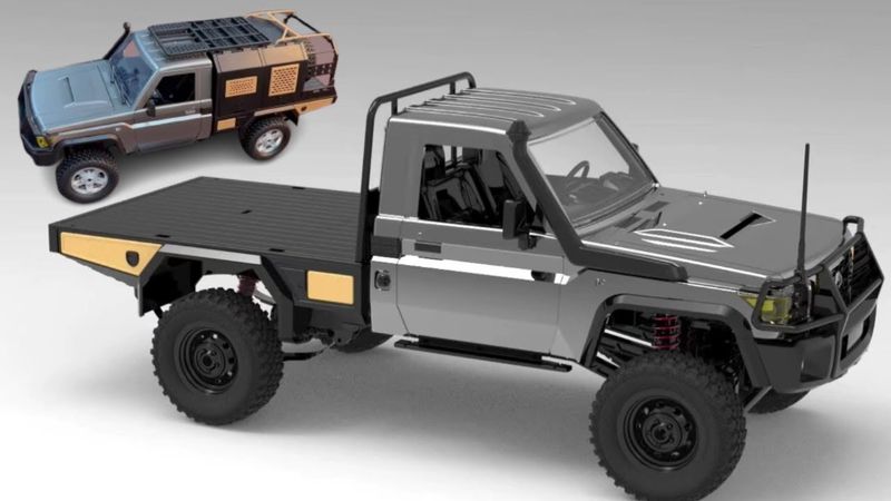 HOW TO CONVERT A FLAT BED TRAILER STYLE RC TOYOTA MN82S LC79 RC CRAWLER