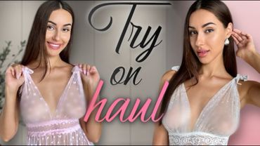 [4K] Sheer Elegance | Transparent Outfit Haul 2024