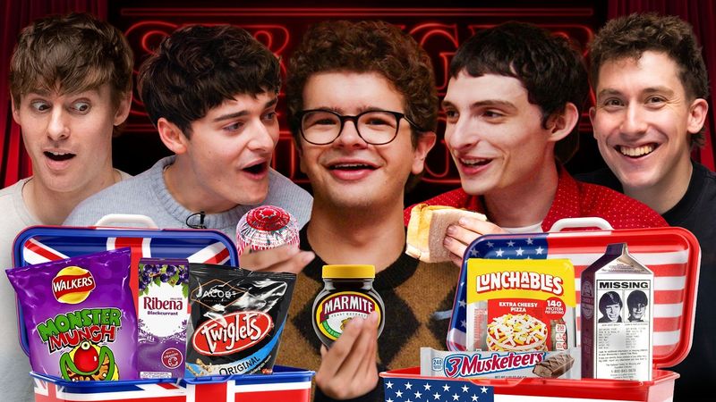 Stranger Things cast rate UK vs US School Lunches!