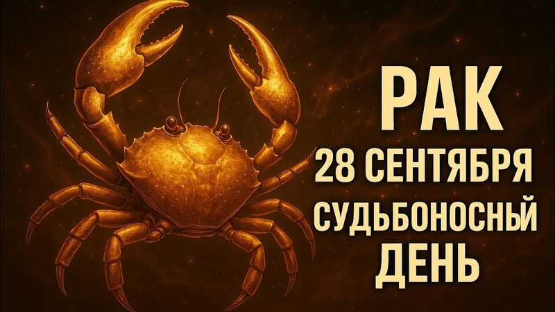 Рак. Гороскоп на 28 сентября. Судьбоносный день для Раков: что ждёт сегодня в любви, судьбе и делах