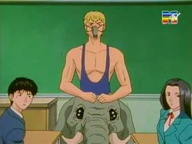 Onizuka si traveste da elefante!