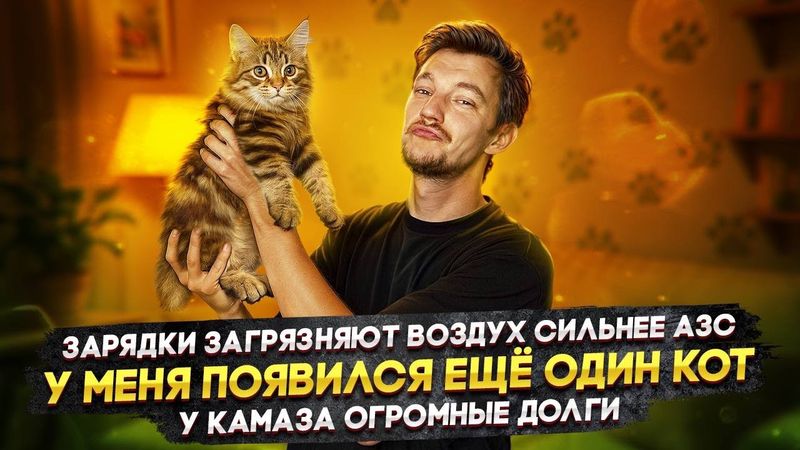 Зарядки загрязняют воздух сильнее АЗС | У МЕНЯ ПОЯВИЛСЯ ЕЩЁ ОДИН КОТ | У КАМАЗа огромные долги