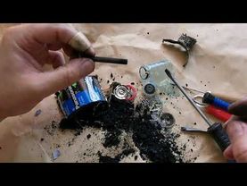 Как разобрать солевую батарейку. Нудное видео