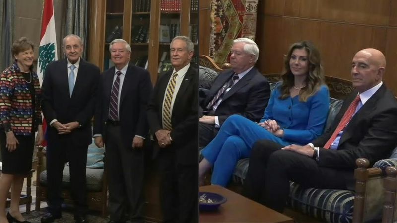 US delegation meets Lebanese parliament speaker in Beirut | AFP