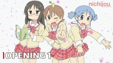 Nichijou - OP / Opening 1 (Hyadain no Kakakata☆Kataomoi - C) | UHD | Creditless | Subtitles