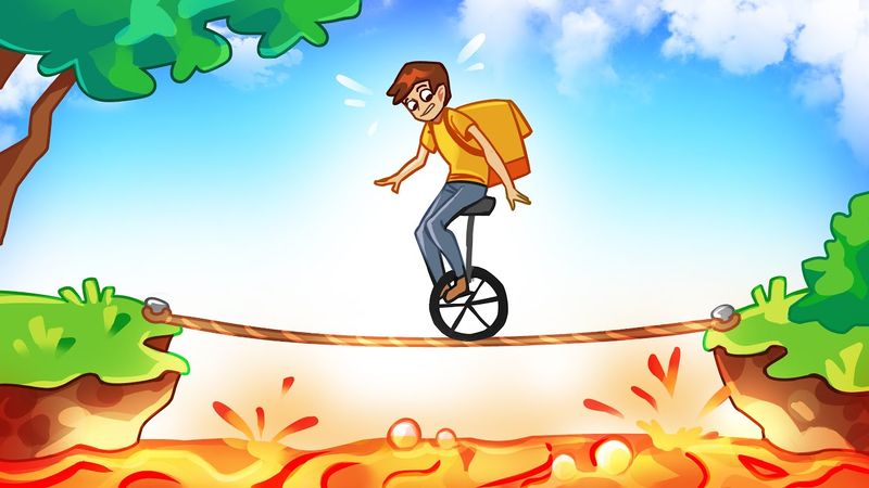 ОДНОКОЛЕСНЫЙ АД!!! СЛОЖНАЯ ДОСТАВКА ПИЦЦЫ НА ВЕЛОСИПЕДЕ!!!