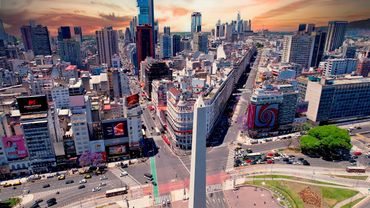 Obelisco Ciudad de Buenos Aires Argentina Drone