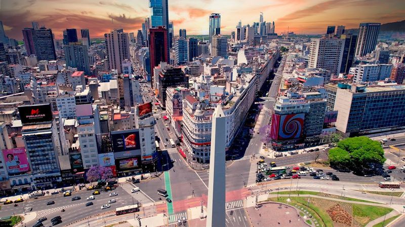 Obelisco Ciudad de Buenos Aires Argentina Drone