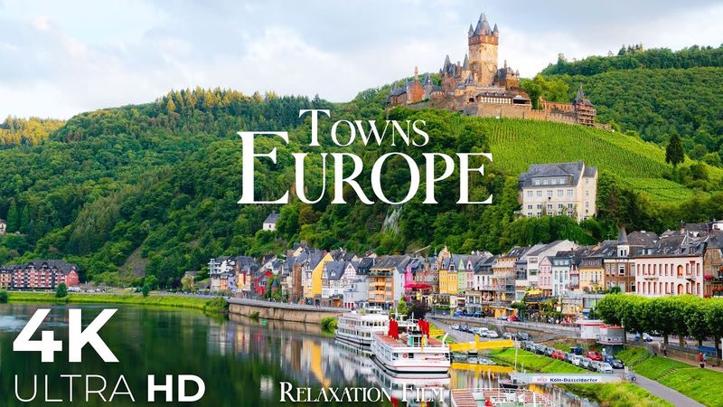 Europe Towns 4K • Relaxation Film with Peaceful Relaxing Music | Nature Video Ultra HD