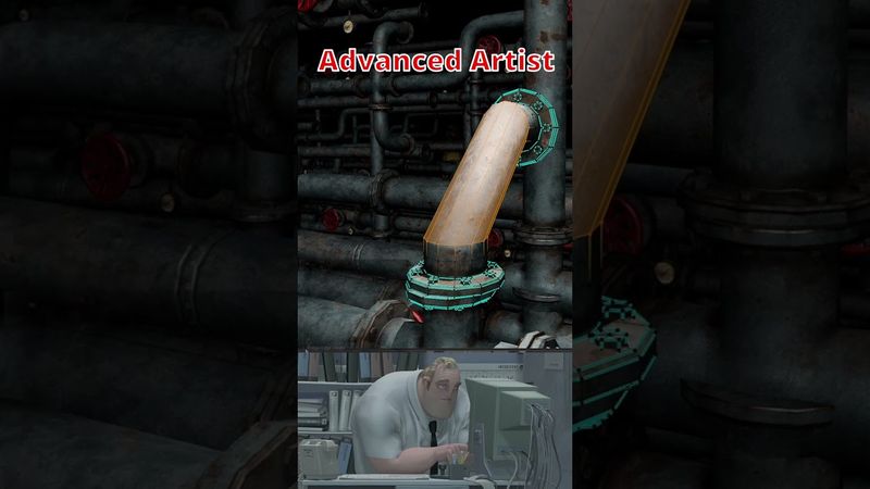 Blender Noob vs Pro: Using Bridge Edge Loops #blender #blendertutorial #blendercommunity #blender3d