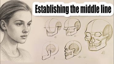 Plate 3. Establishing the Middle Line & Jaw Structure #LoomisMethod #HowToDraw #sketchportraitsbync
