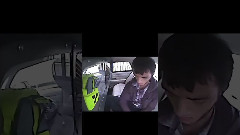 PRISONER FLYS OUT POLICE CAR 🚨 #cops #policevideo #funny