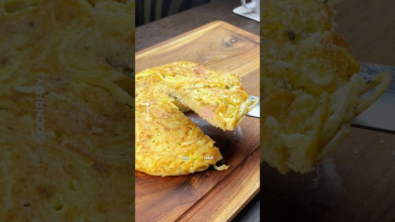 Spaghetti Frittata! Telor Dadar Orang Itali! #spaghettifrittata