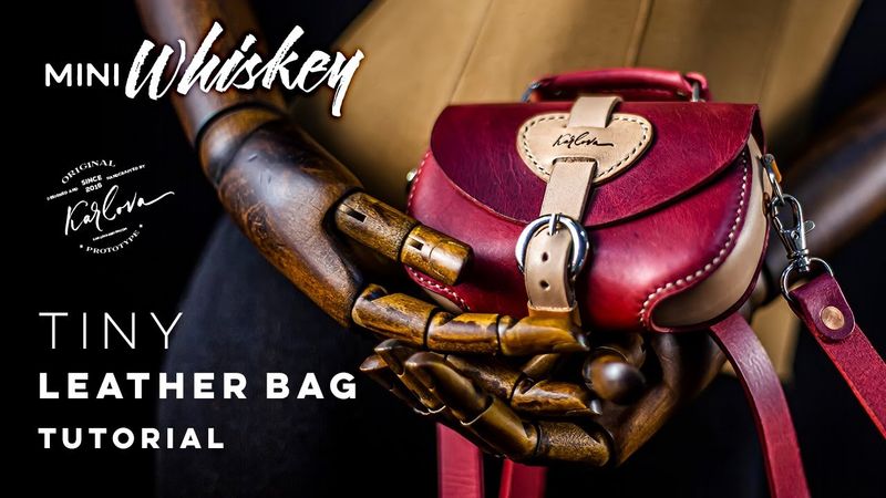 Mini Whiskey  - Tiny Leather Bag Tutorial and Pattern by Karlova Design