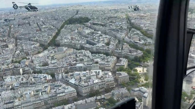 Bastille Day: Aerial views aboard a gendarmerie helicopter | AFP