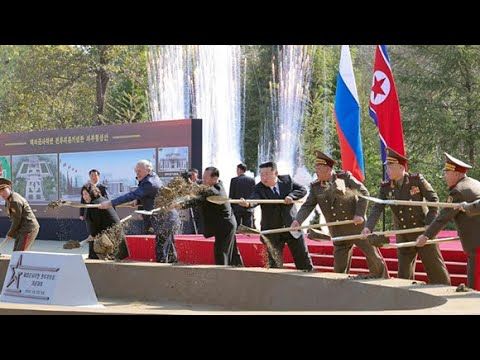 해외군사작전 전투위훈기념관건설착공식 숭엄히 거행 경애하는 김정은동지께서 착공식에 참석하시였다