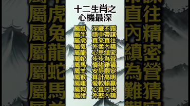 十二生肖之「心機最深」#生肖 #十二生肖 #運勢 #生肖運勢
