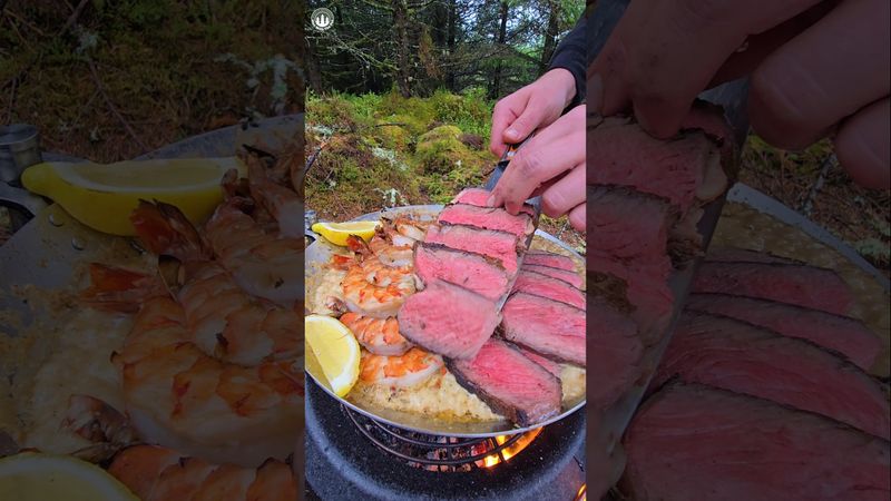 Surf & Turf to die for🔥 #food #shorts #cooking #menwiththepot #morsoemoments