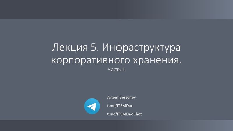 Лекция 5. Подсистема хранения Windows.