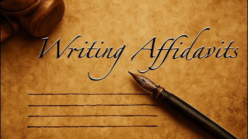 Writing Affidavits - Expressing Truth