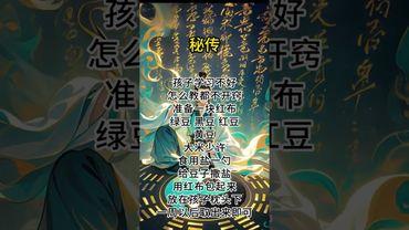 《祝由秘传》如果孩子学习不行！你就这样做！接了！转发！功德无量！#正能量 #道家文化 #国学文化 #民间文化 #佛教文化 #祝由術 #祝由十三科 #传统文化 #学习 #小孩读书 #开窍 #聪明