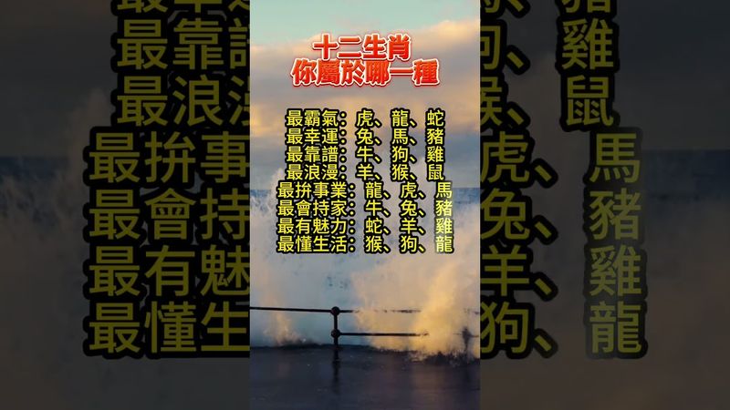 🟡十二生肖 你屬於哪一種？🟡  #運勢 #正能量 #生肖