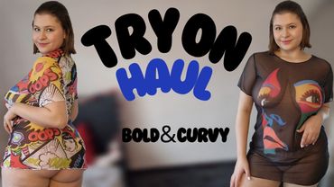[4K] Try on haul sheer tunics Curvy edition 🌸 | See everything | See through | Mesh | Transparent