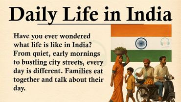 Vida cotidiana na Índia || 🟠⚪🟢Aprenda inglês por meio de histórias nível 3 || Leitor graduado 🎧