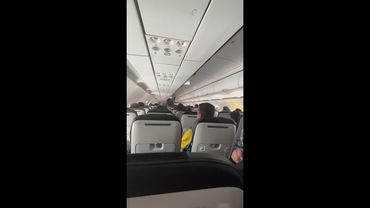 Benja Calero y Franco Colagrossi en el avión