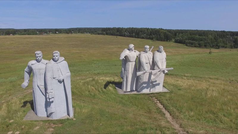 28 панфиловцев мемориал с высоты птичьего полета