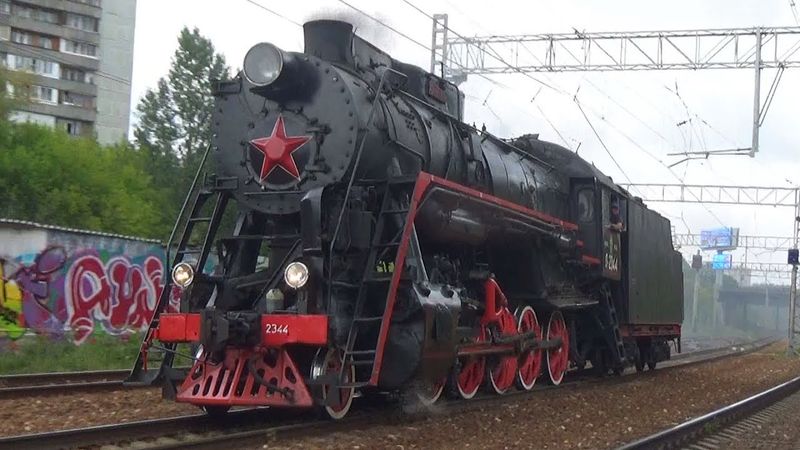 Паровоз Л-2344 следует одиночкой резервом