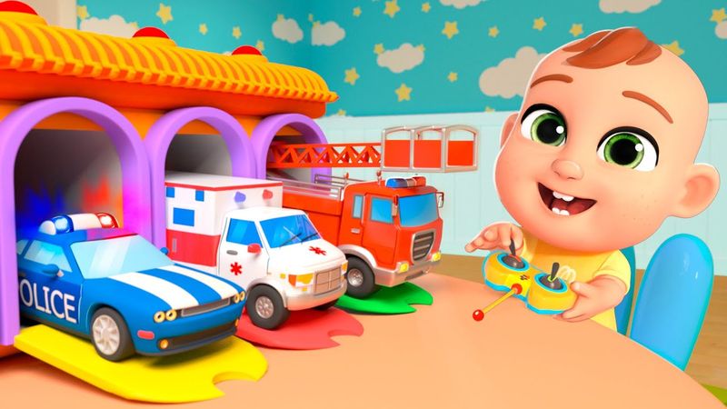 Hickory Dickory Dock (Rescue Cars & Trucks) +More Lalafun Nursery Rhymes & Kids Songs