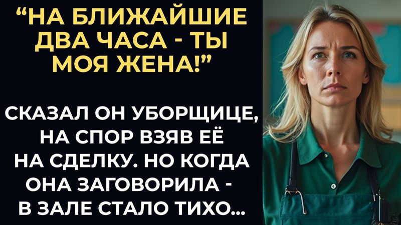 Богач на спор взял уборщицу на переговоры... Но не ожидал, что она спасёт сделку