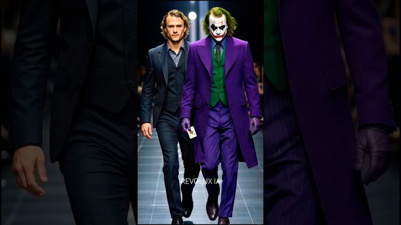 Actors & Their Iconic Roles | Fashion Runway Part 3  #batman #joker #FamousActors #aiart