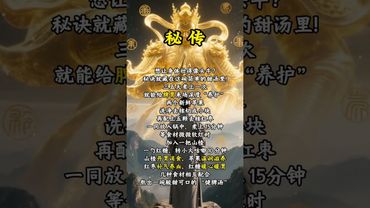 《祝由秘术》你想要像牛一样壮你就这样做！接了！转发！功德无量！#道教文化 #道教 #国学文化 #非遗文化 #古人的智慧 #正能量 #人生感悟 #祝由術 #祛百病 #养生 #养生秘诀